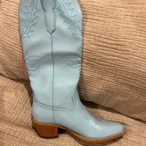 Blue Western  Boots